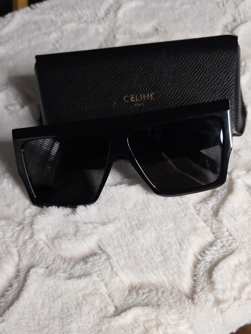 Celine Black Oversized Square Sunglasses